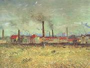 Vincent Van Gogh Factories at Asnieres Seen from the Quai de Clichy (nn04) oil painting on canvas